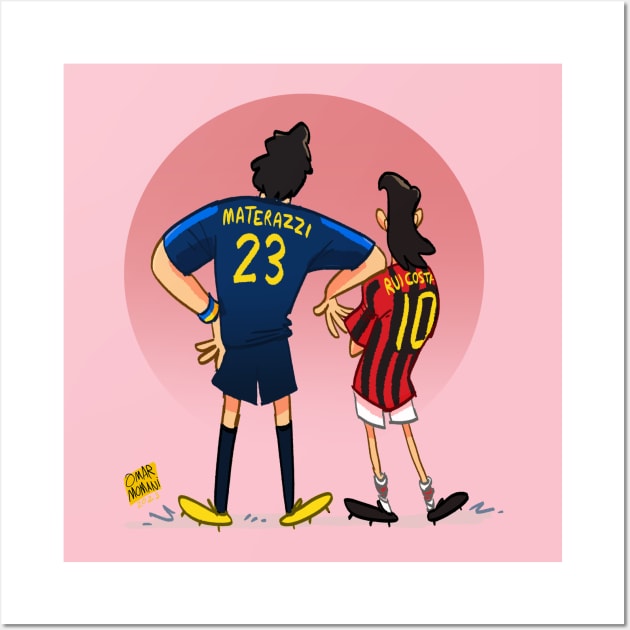 Marco Materazzi and Rui Costa Wall Art by Omar Momani